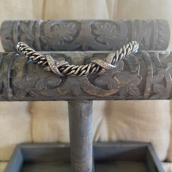 DAVID YURMAN authentic double diamond X bracelet - Picture 7 of 8